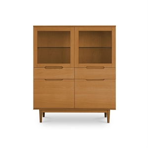 Kerteminde highboard - Eg naturolie - Mål: 124 x 146 x 45 cm. - Stærk pris